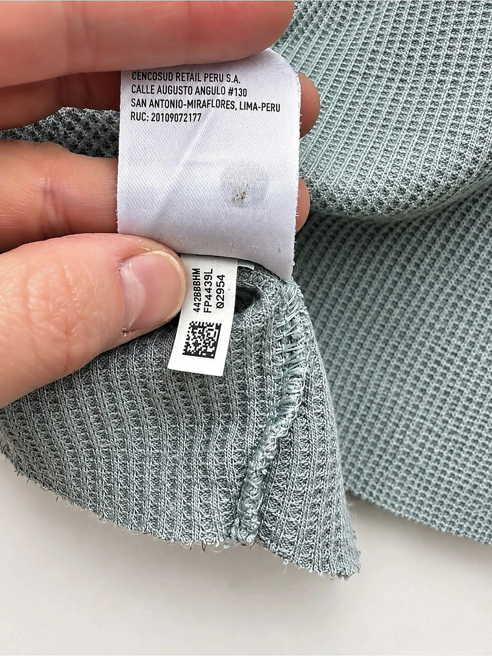 American Eagle XS Sage Green Waffle Knit Cropped Henley Top - Picture 5 of 5
